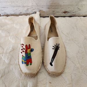 DZTM- Embroidered Piñata & Bat Theme Espadrille Slip-On....EU- 39 or US 8